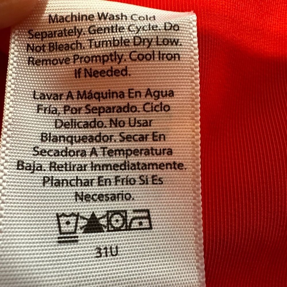Free Assembly Red Dress Spaghetti Strap Smocked Bodice Tiered Midi M - Picture 17 of 17